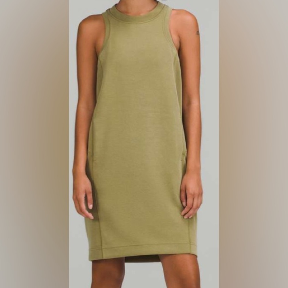 NWT✨ Lululemon Softstreme Back In Action Dress Bronze Green Size 2 Retail $128